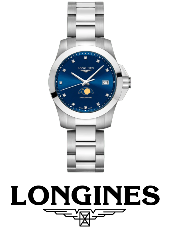 Longines-watch-and-logo-1 ساعة رقمية رياضية مقاومة للماء – سوار سيليكون - الصورة 1